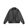 Uniforme de Béisbol Vintage de Estilo Japonés de Color Sólido Chaqueta Crock para Hombre y Mujer Primavera y Otoño Nuevo Todo Combinable Suelto Pareja Chaqueta Bomber