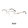 Nuevas gafas de media montura a la moda con filtro de luz azul para hombres y mujeres, gafas planas de moda estilo coreano con monturas protectoras