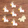 12 Signos del Zodiaco DIY Accesorios para Joyería de Aleación Oro KC Dibujos Animados Esmalte Goteado Colgante de Esmalte Goteado Serpiente Oveja Conejo Caballo Buey Gallo Dijes