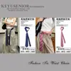 Cinturón de corbata a rayas vintage, bufanda de seda unisex, cadena de cintura versátil de nicho casual para pantalones, accesorio de bufanda para la cintura