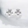 Pendientes de borla con circonita de estilo francés, artesanía exquisita, aguja de plata S925, pendientes de perlas de diseño de nicho de moda de lujo ligero para mujer