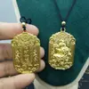 Colgante de Pixiu de la Suerte Nafu Shajin Dragón Dorado Antivietnam Cadena Negra de Cuerda Cadena de Lana para Hombres y Mujeres Suministro en Vivo