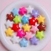Cadena para teléfono móvil, llavero, accesorios de joyería, acrílico, con cuentas, agujero recto, estrella de cinco puntas, pintura de color