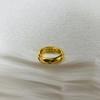 Anillo de oro chapado en cobre con marca ks incrustado con circón pulsera sencilla para el día a día anillo liso anillo incrustado con circón