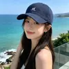 Nueva Gorra de Béisbol Bordada con Letras para Mujer, Sombrero de Sol Versátil Estilo Coreano para Primavera y Otoño, Circunferencia de Cabeza Grande, Gorra de Pico Adelgazante para Hombre