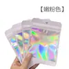 En Stock Empaque al por Mayor Bolsas de Láser Coloridas Joyería Accesorios para el Cabello Bolsas de Plástico Bolsas Transparentes Autoadhesivas Bolsas de Belleza Autoadhesivas
