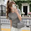 Moda Feminina Nova Primavera/Verão 2026: Tops de Malha e Camisetas Elegantes e Bonitos de Manga Curta para Mulheres