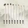 Conjunto de 8 Pincéis de Sombra Porcelana Nuvem, Pincel para Esfumar Delineador, Pincel para Sombra do Nariz, Pincel para Sobrancelhas, Pincel para Detalhes dos Olhos, Conjunto Completo de Pincéis de Maquiagem