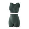 Ropa Interior Deportiva Sin Costuras Yoga Espalda Bonita U Profunda A Prueba de Impactos Reafirmante Moldeador Conjunto de Sujetador Deportivo Fitness + Calzoncillos Mujer