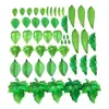 Hoja de Arce Perforada Simulada Chapada en Color Hoja Verde Hoja de Uva Acrílico Transparente Accesorios Pulsera Decorativa DIY Hecha a Mano Cuentas
