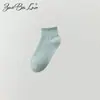 Calcetines Zobaron para Mujer, Calcetines Cortos de Primavera y Verano, Calcetines de Color Sólido, Algodón Puro, Estilo Delgado, Estilo Japonés, Deporte para Estudiantes, Colores Caramelo