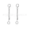 Pendientes de moda para hombre y mujer, clip para oreja genial, pendientes sin agujero estilo hip hop, pendiente individual, hebilla de oreja de cruz individual para hombre y mujer, pendiente individual