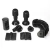 Baño Público Accesorios de Ferretería para Mamparas de Baño Pie de Apoyo Ajustable de Plástico de Nylon Espesado Soporte Negro Pies de Soporte