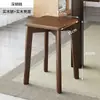 Banqueta de Madeira Maciça, Cadeira de Jantar em Freixo Branco Nórdico, Banqueta Doméstica para Maquiagem, Banqueta de Madeira Natural Empilhável Minimalista Moderna para Vestir