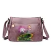 Bolso de Hombro de Moda para Mujer, Estilo Étnico, Tallado en Relieve Retro, Textura Artística, Estilo Nacional, Diseño de Nicho, Cartera de Mamá