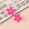 Aretes de Primavera Flor de Dopamina Aretes Acrílicos Estilo Retro Nicho Color Contrastante Aretes Estilo Vacaciones Aretes para Mujer