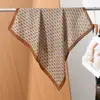 Bufanda de algodón y lino con estampado de espiga para primavera y otoño, pañuelo cuadrado pequeño para mujer de otoño e invierno, chal cálido versátil, bufanda de seda elegante, pañuelo para la cabeza
