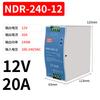 Suministro Directo de Fábrica NDR-75W/120W/150W/240W Mingwei 24V/12v Riel DIN 3A5A10A Fuente de Alimentación Conmutada