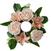 Corona de Candelabro de Rosa y Lirio de Color Primavera Artificial Transfronteriza Decoración para Fiesta en Casa de Amazon Adorno para Boda de Primavera