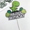 Adornos decorativos de cerámica blanda para tarta de dinosaurio jurásico, Plainosaurus, Diplodocus, Triceratops, Tyrannosaurus Rex, complemento para cumpleaños de niño.