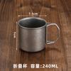 Copo Dobrável de Aço Inoxidável 304 Estilo Retrô para Camping Armazenamento Estilo Industrial Caneca de Café Copo de Chá para Exterior Porta-Palitos de Salada