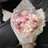 Tecido Renda Vazada Bordada Tendência Buquê Floral Branco Material de Embalagem Floral Tecido Estilo Chanel DIY