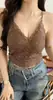 Camisola Sexy de Encaje Patchwork para Mujer, Nuevo Estilo, con Copas en el Pecho, Hermoso Diseño en la Espalda, Camiseta Interior Ajustada