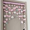 Cortina de Puerta Nube Blanca Polvo Lazo Dormitorio Cortina Inferior Cortina de Tela Cortina de Puerta Decorativa Nube Blanca Campana Sin Perforaciones
