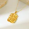 Collar Colgante Exclusivo de Acero Inoxidable Transfronterizo Moda Europea y Americana para Mujer Cadena de Suéter 18K Joyería Versátil de Moda Venta al por Mayor