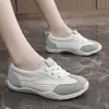 Sapatos femininos K1528, tênis confortáveis, novos sapatos slip-on de outono 2026 para grávidas, sapatos brancos de corte baixo