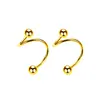 Aretes Rotatorios de Perlas Redondas en Forma de S, Diseño Simple, Tornillos para Oreja con Hebilla Giratoria Espiral, Cuidado de Perforaciones, Nuevo Modelo 2026, Tornillos para Oreja con Perla de la Fortuna
