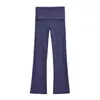 Pantalones Anchos de Capas Nube de Tiro Bajo para Mujer, Nuevos Pantalones Deportivos de Yoga de Otoño, Pantalones Casuales Acampanados Holgados Adelgazantes