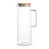Chaleira de água fria de vidro reto para uso doméstico Chaleira de água fria de grande capacidade Copo de água fervida Panela de verão Pote de suco