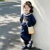 Conjunto de Sudadera con Capucha de Oso de Dibujos Animados Lindo para Niñas Primavera y Otoño Nuevo Elegante Sudadera Informal para Bebé Conjunto de Dos Piezas Estilo Coreano