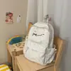 Mochila estilosa para meninas do ensino fundamental, casual e versátil para viagens, mochila pequena fofa para meninas jovens