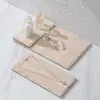 Vento bastante forte furo de borda áspera pedra mármore joias brincos joias perfume display prato de exibição prato de exibição