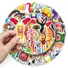 50 Adesivos de Elfos de Fazenda Abstratos e Divertidos Kobitos à Prova d'Água Decorativos DIY Adesivos para Copo d'Água