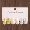 Pendientes de Resina de Forma de C para Primavera y Verano, Transfronterizos, Sencillos, con Sentido de Alta Gama, Coloridos, de Gota de Agua, Pendientes Huecos de Lujo Ligero, para Traje de Mujer