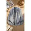 Cárdigan de punto de alta gama para hombre 2026, suéter de punto casual para otoño e invierno, prenda exterior para hombre, suéter de punto con botones