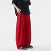 Pantalones Casuales de Diseño con Doble Abertura para Hombre Otoño 2025 Modernos de Talla Grande Holgados con Caída Jóvenes Atractivos Pantalones para Hombre