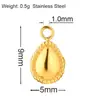 Nuevo colgante de acero inoxidable con incrustaciones de circonita, accesorio de collar de disco radiante, accesorio de joyería DIY bañado en oro de 18 quilates