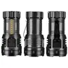 Linterna Mini Pequeña Alta Brillo Larga Duración de Batería 9 Luces LED Exterior Largo Alcance Portátil Linterna de Alta Brillo Iluminación de Emergencia