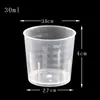 Fabricante de Copo de Mistura de Tinta Plástico Transparente 600ml Copo Medidor Descartável com Escala Impressa Copo de Proporção de Tinta Pp