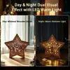 MZ1227 Adorno Navideño Luminoso Transfronterizo Decoración de Madera con LED Pentagrama Decorativo Festivo Luz Exhibición de Mesa