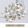Nova broca de unhas de champanhe Venda por atacado vidro em forma de diamante plano especial Internet celebridade pequeno amor diamante gota de água decorações de unhas