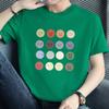 Camiseta de Manga Corta de Algodón Puro para Hombre Verano Suelta Moderna Estampado de Expresión Divertida Top de Cuello Redondo Camiseta de Algodón de Media Manga