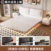 Nuevo Modelo 2026 Cama Flotante con Tapicería de Cuero Genuino, Cama Doble Moderna Minimalista con Estructura de Hierro, Cama de Boda, Cama Grande de Alta Gama
