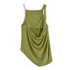 Ropa de Mujer de Comercio Exterior Verano 2025 Europeo y Americano Top Asimétrico Decorativo Plisado + Traje de Pantalón Casual Mujer E52670/69
