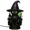 Novo Chapéu de Bruxa de Halloween Transfronteiriço Lâmpadas Noite de Halloween Gótica Luminária de Chapéu de Bruxa Resina