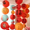 2027 Novo Estilo de Lanternas Penduradas para Montagem de Cenas em Shoppings e Lojas, Decoração Atmosférica de Pipa de Papel Estilo Chinês com Caligrafia